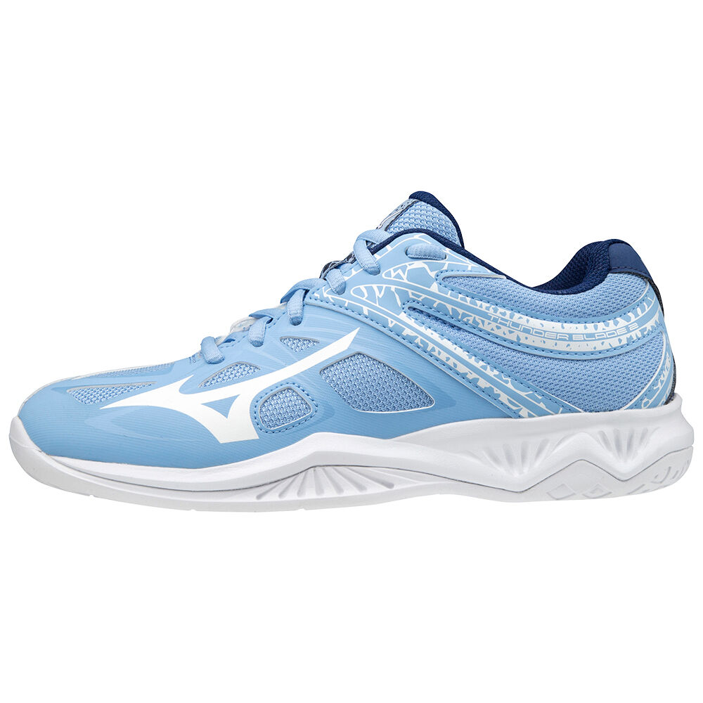 Sapatilhas Voleibol Mizuno Thunder Blade 2 - Mulher - Azuis/Branco - MRWXL9017